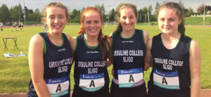 Ursuline College Girls who won Gold Medal at relay