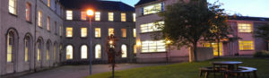 Ursuliine College Sligo with lights on