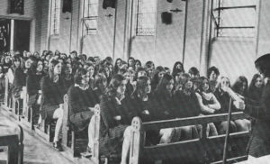 Girls being taught in old Ursuline College Sligo